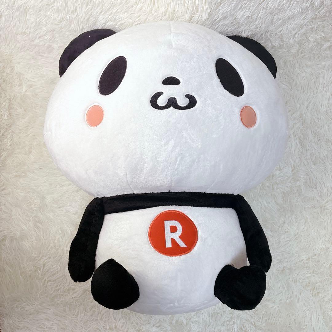 【非売品】初期 楽天 ぱんだ お買い物 パンダ特大 ぬいぐるみ 旧ロゴ 限定