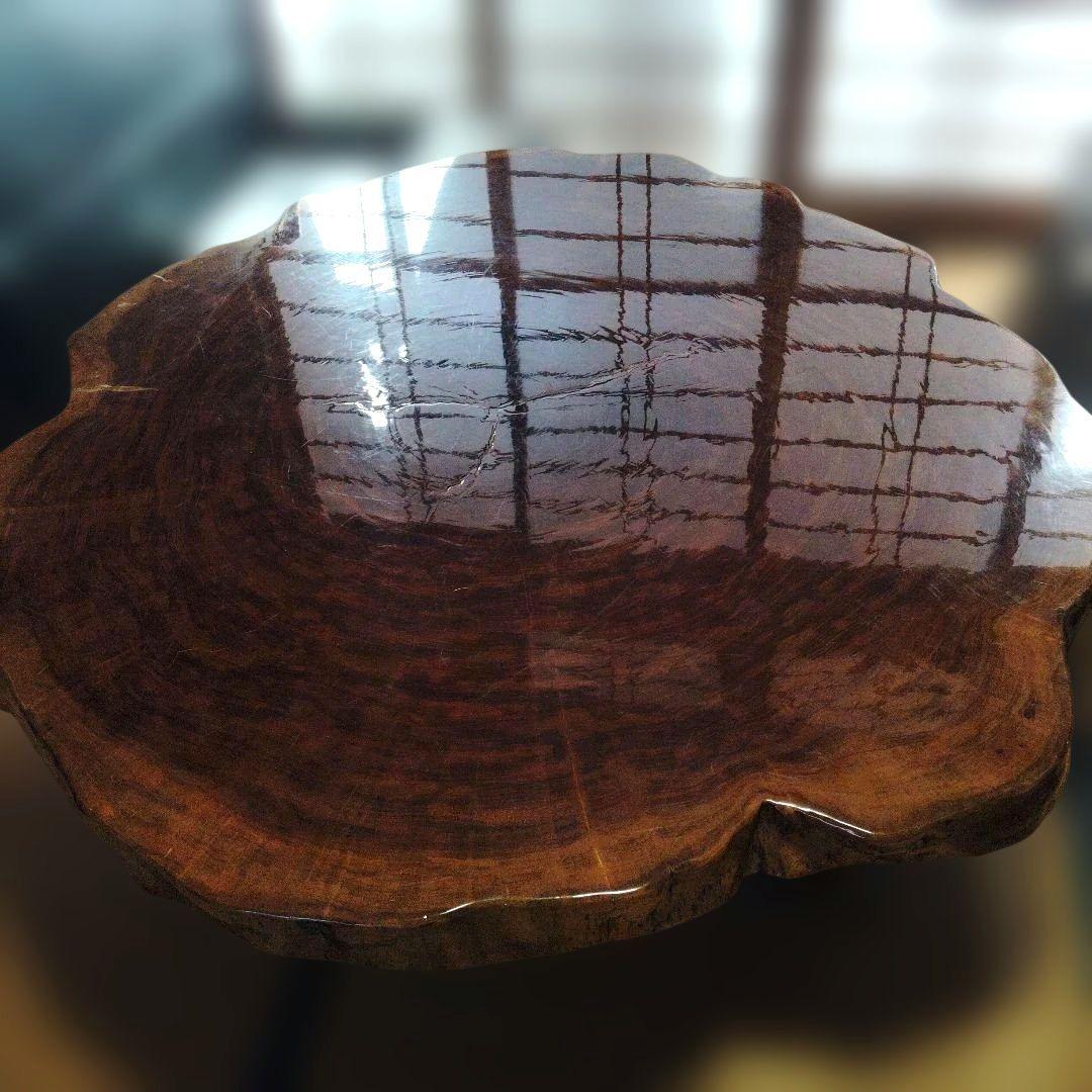超希少品 ブビンガ輪切り 1枚板テーブル 座卓