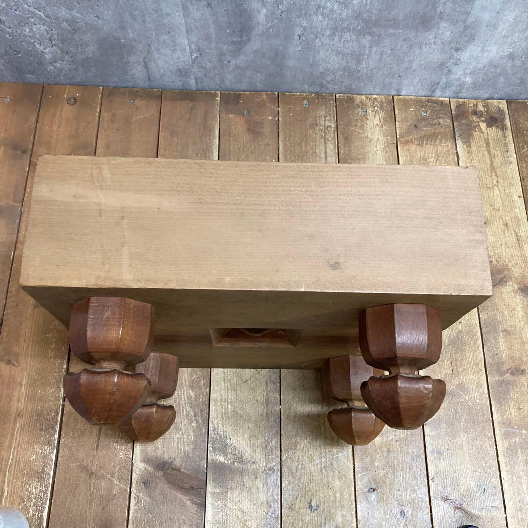 B-4 【味のある古道具】脚付き 将棋盤 ヘソあり 天然木 囲碁 将棋 レトロ