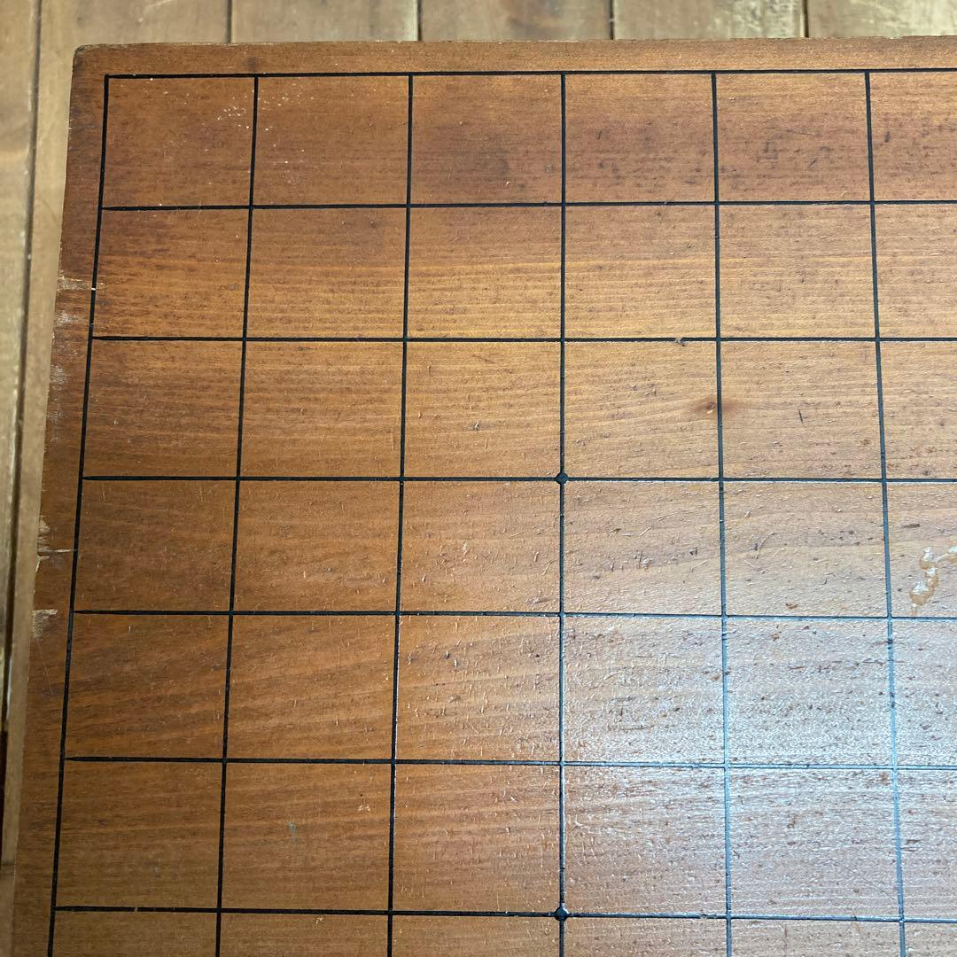 B-4 【味のある古道具】脚付き 将棋盤 ヘソあり 天然木 囲碁 将棋 レトロ