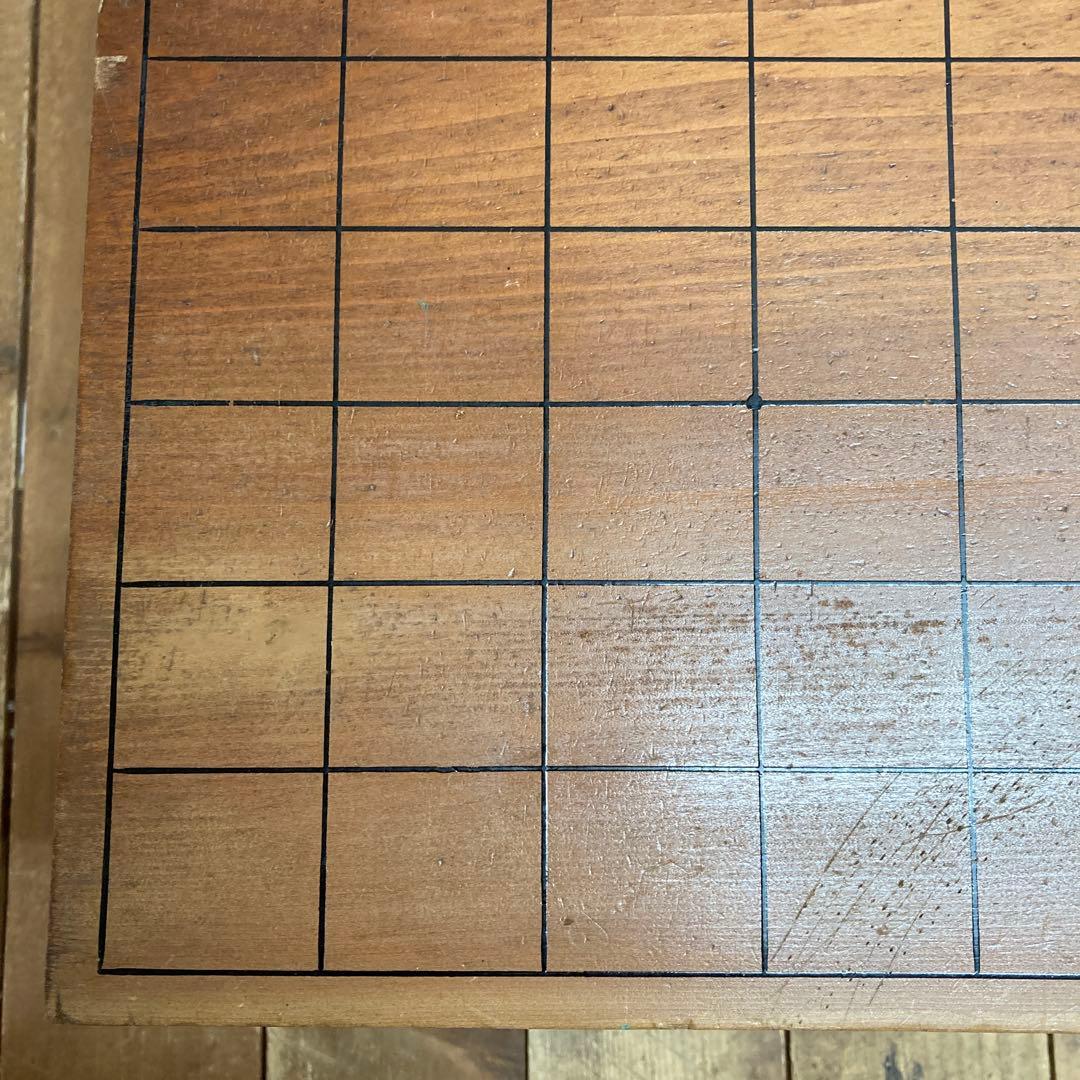 B-4 【味のある古道具】脚付き 将棋盤 ヘソあり 天然木 囲碁 将棋 レトロ