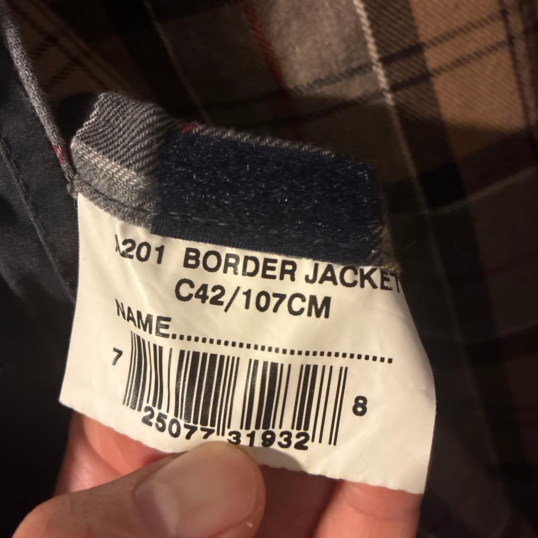 自*光様 希少品！　Barbour BORDER JACKET ネイビー　オイル