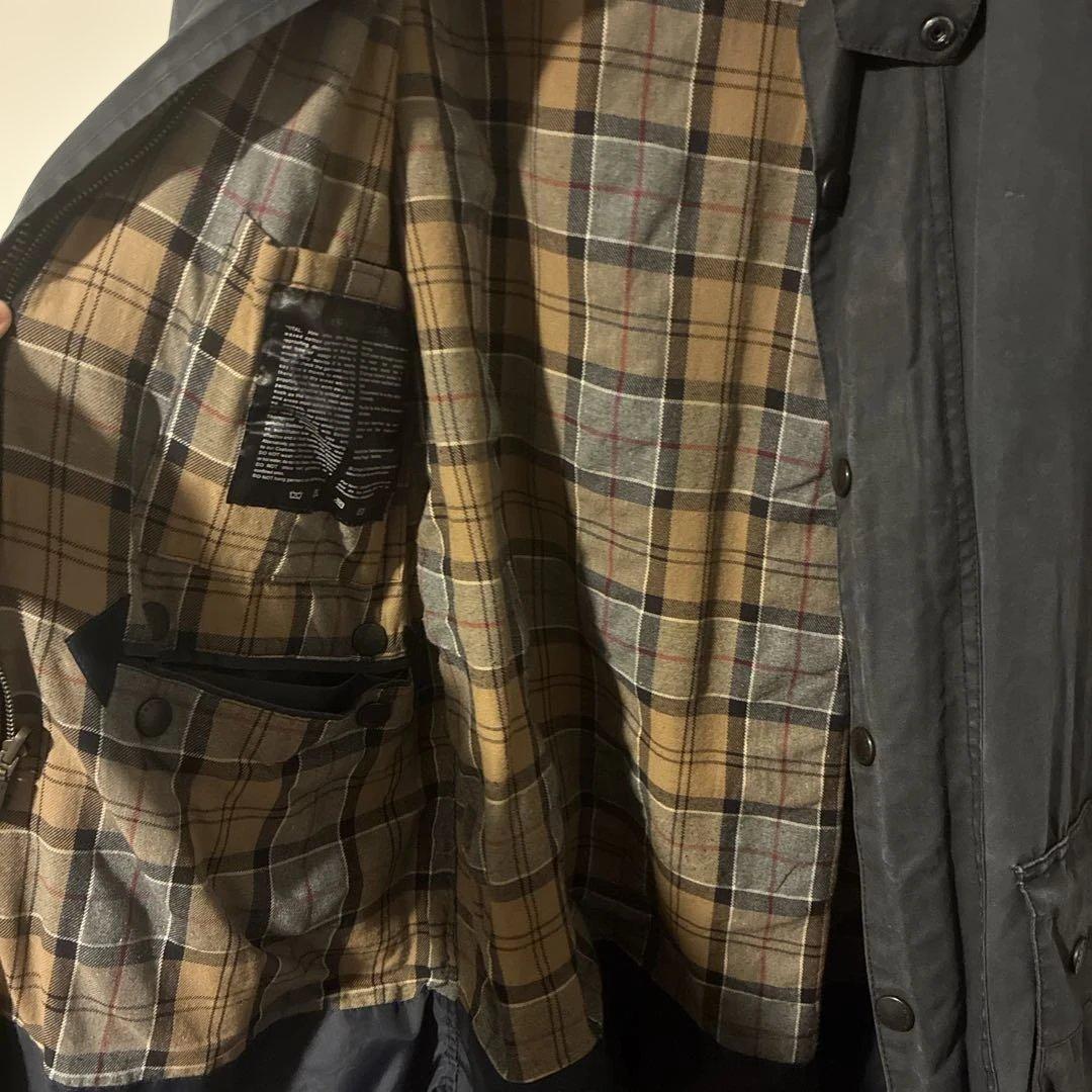 自*光様 希少品！　Barbour BORDER JACKET ネイビー　オイル