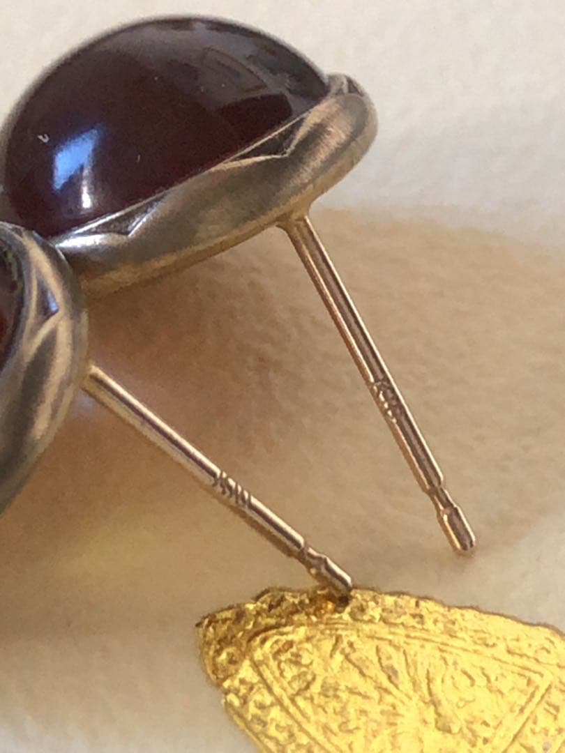 【専用】美品♡アガット アンバーピアス【プレーヌ・リュヌ】