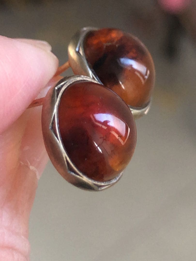 【専用】美品♡アガット アンバーピアス【プレーヌ・リュヌ】