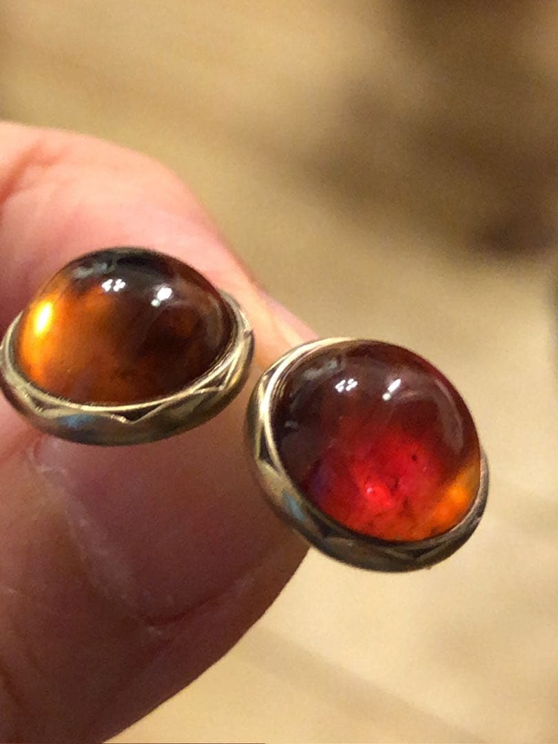 【専用】美品♡アガット アンバーピアス【プレーヌ・リュヌ】