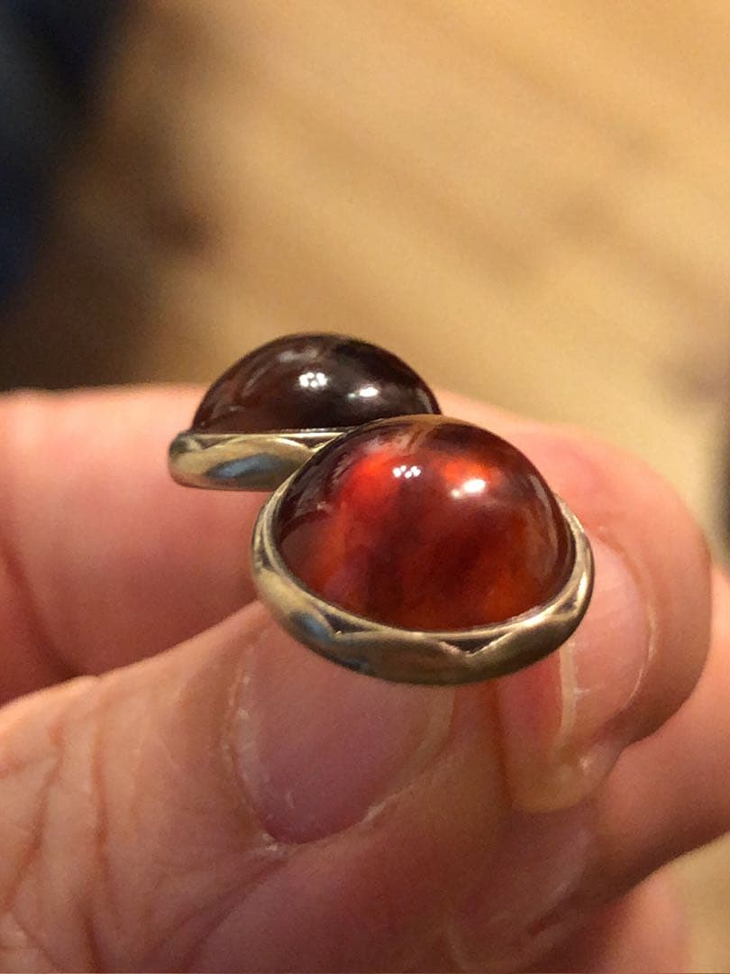 【専用】美品♡アガット アンバーピアス【プレーヌ・リュヌ】