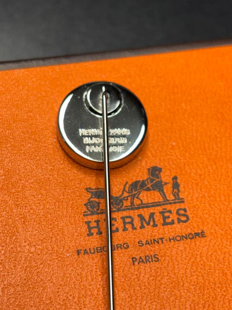 【美品】エルメス コロゾ ピンブローチ ネクタイピン HERMES 馬車