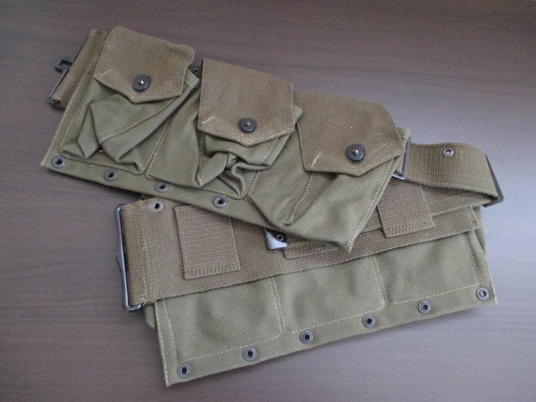 新品　OD色　レプリカ　米軍　M1937　BAR　マガジンベルト　ピストルベルト