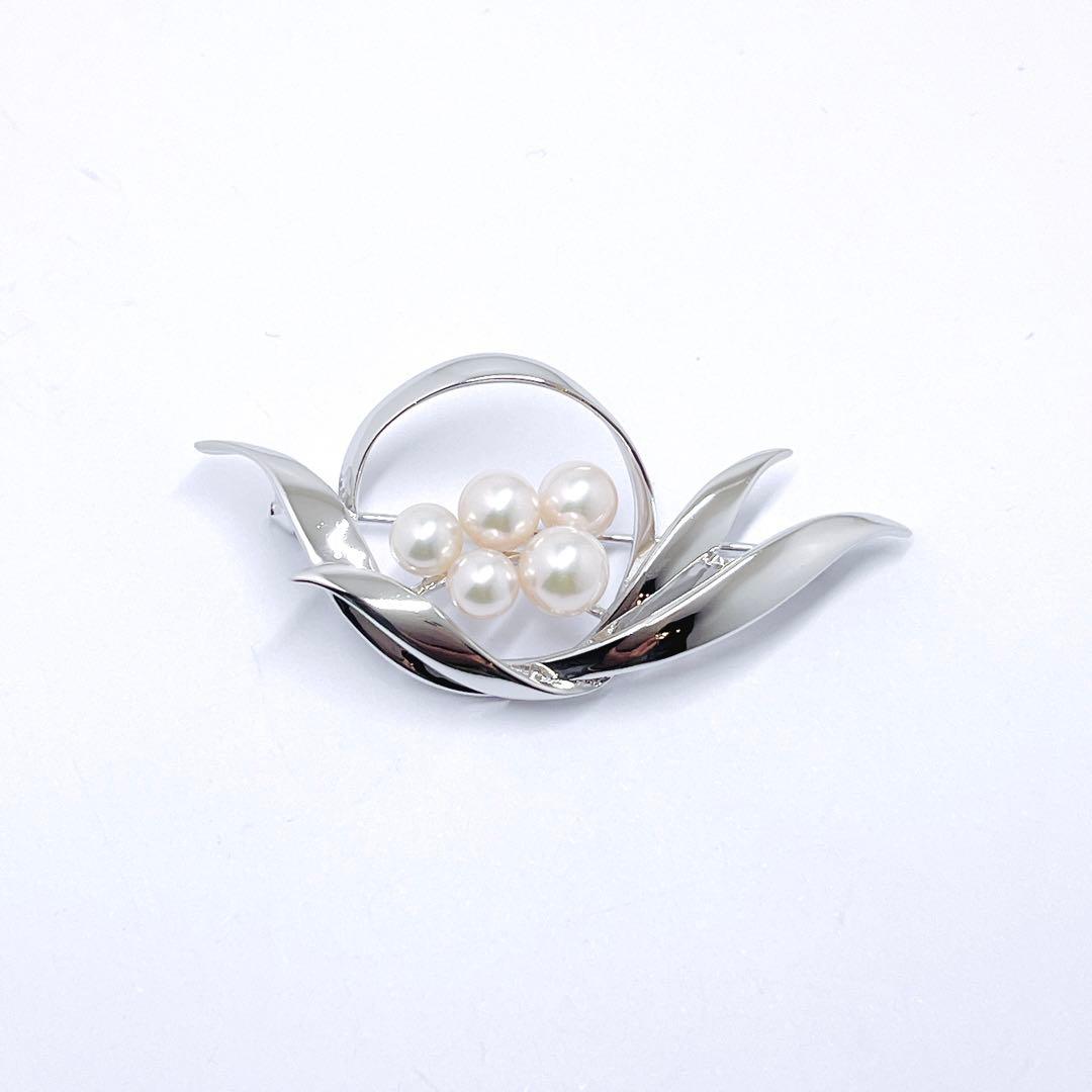 【未使用品級】✨MIKIMOTO ミキモト パール　ブローチ シルバー　フラワー