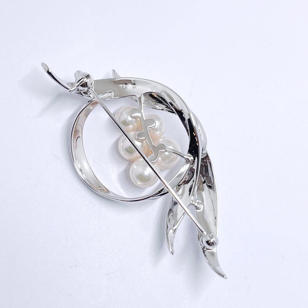 【未使用品級】✨MIKIMOTO ミキモト パール　ブローチ シルバー　フラワー