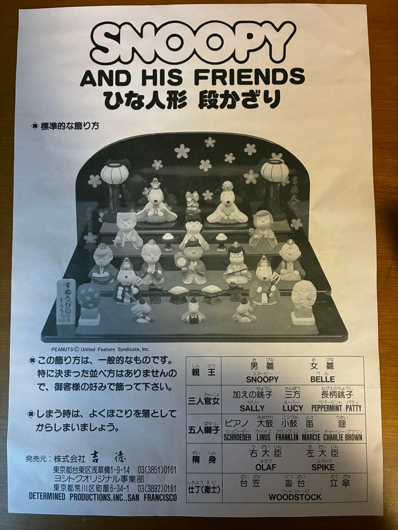 SNOOPY スヌーピー ひな人形 段かざり 吉徳大光