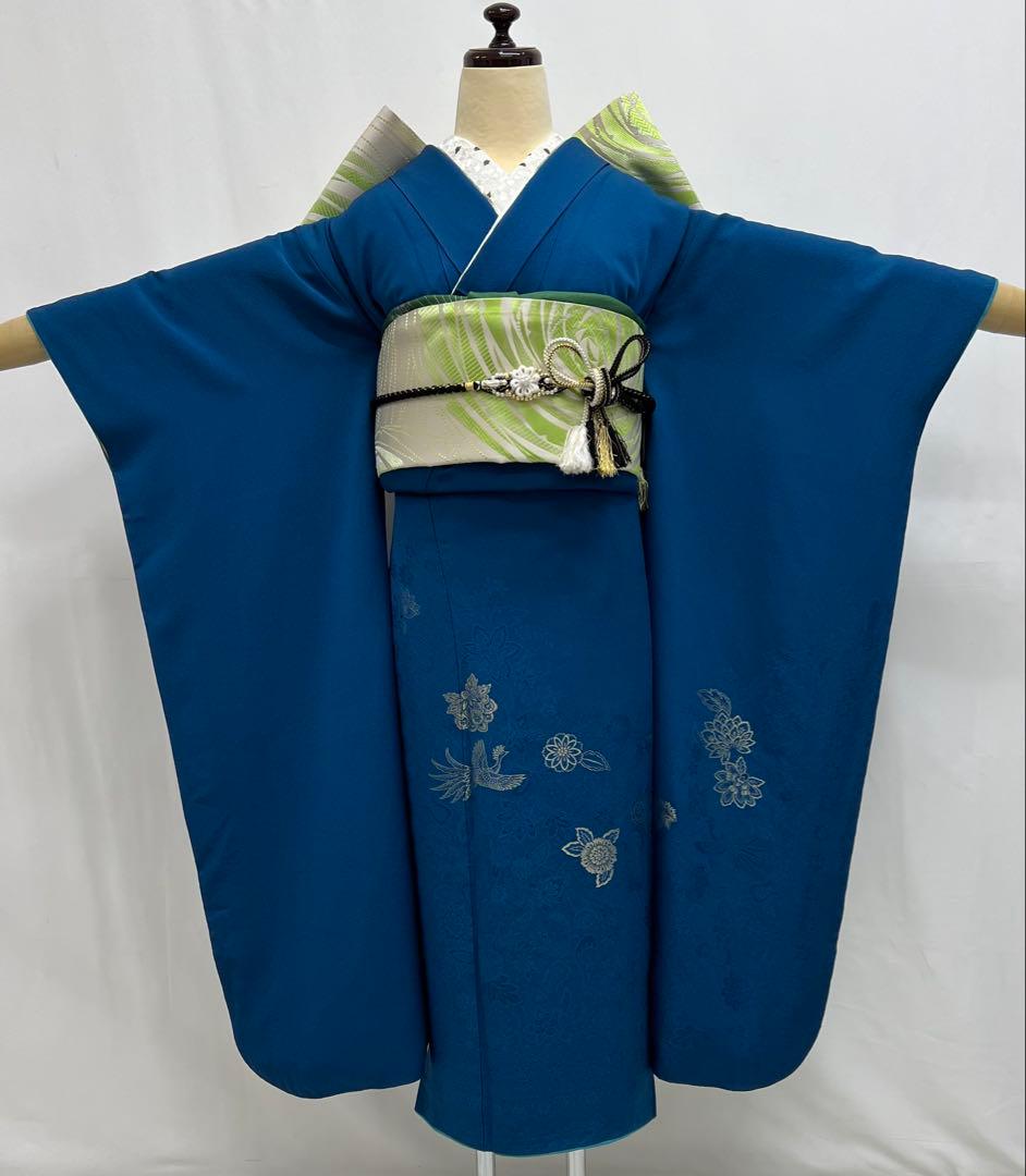 振り袖　フルセット　別誂長襦袢　高級寿光織　寛斎　落款　無地　パーティー　599