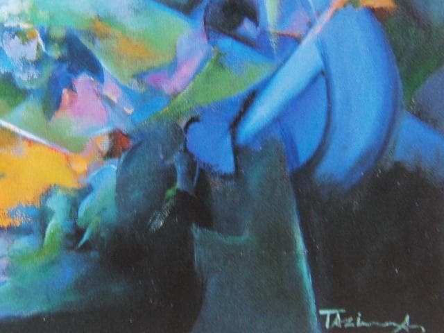 田嶌郁於、ファンタジー、希少な画集より、新品高級額、額装付、状態良好