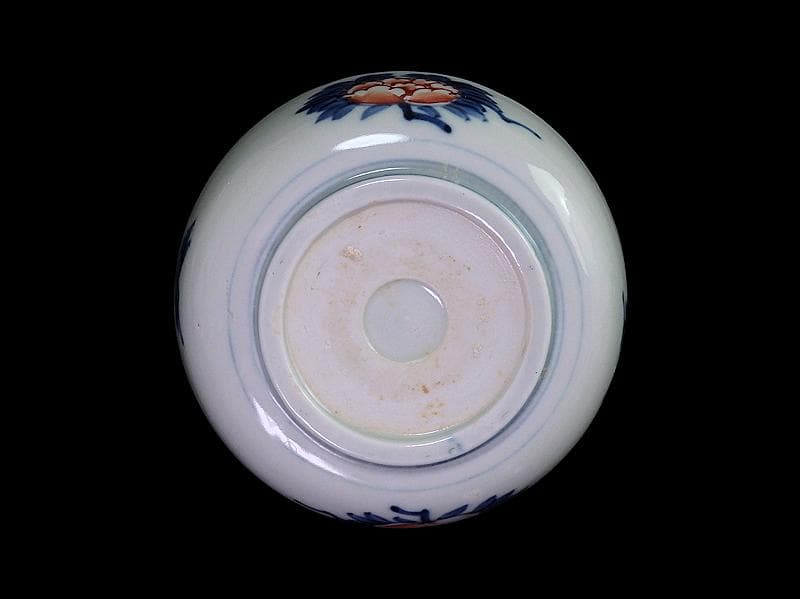 古伊万里　色絵　獅子に波千鳥の図　膾皿　春寒鉢　４客　 CZd