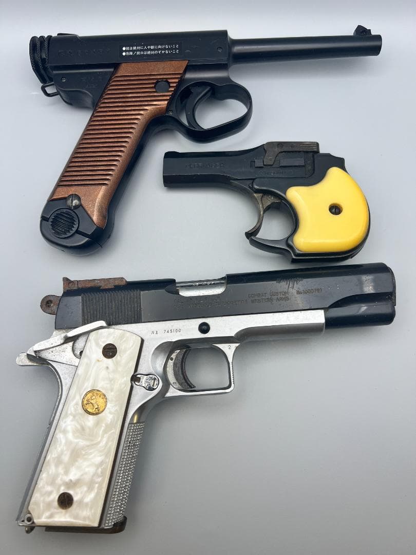 WA COMBAT　エアコッキングガン　ハイスタ・デリンジャー　モデルガン　３丁