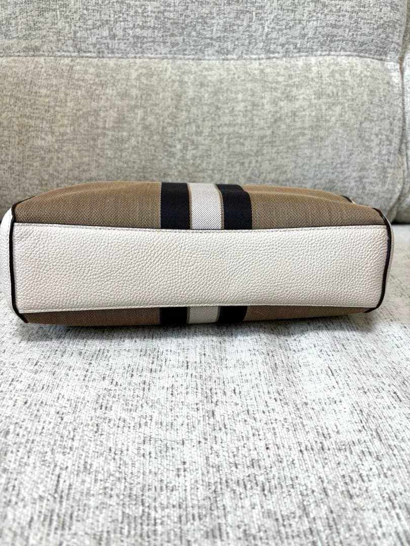 COACH コーチ ストライプ ハンド ショルダー バッグ