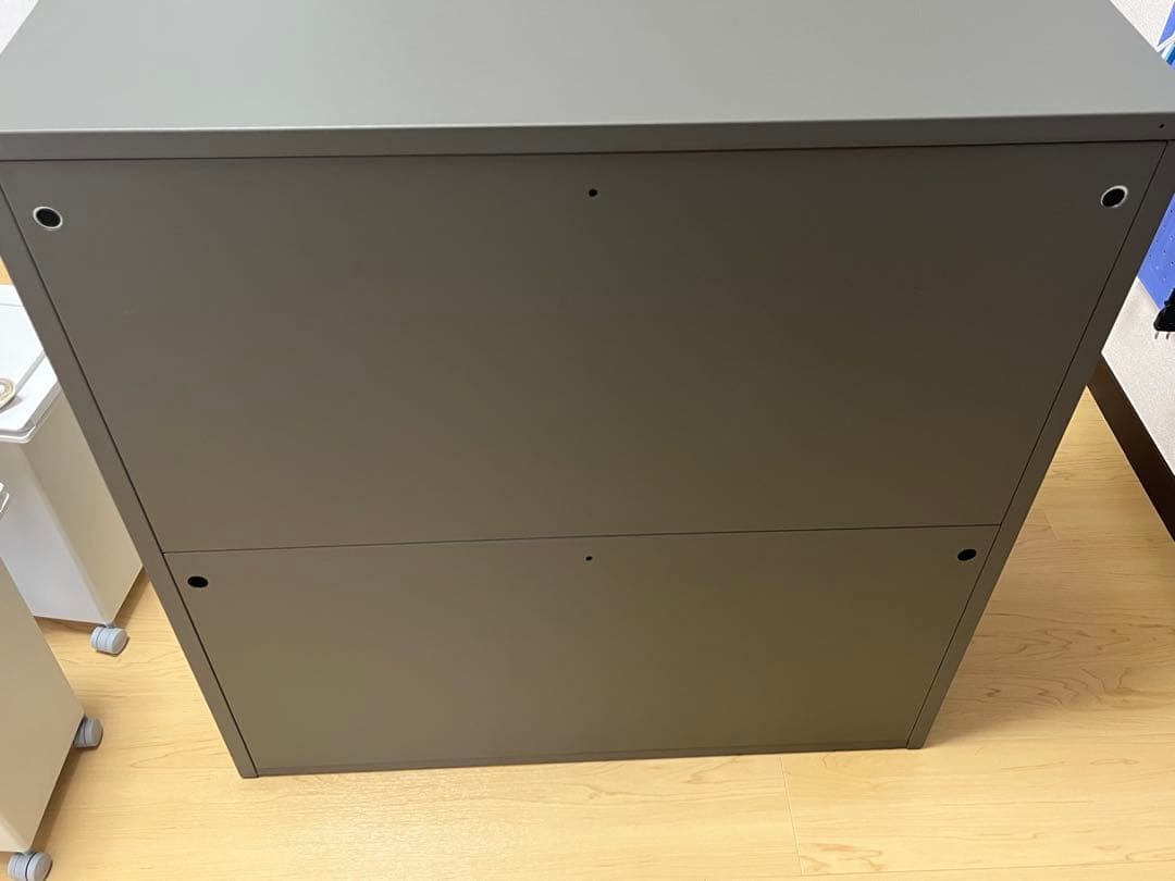 【値下げ不可】IKEA イーヴァル　ivar グレー　扉付　メッシュ