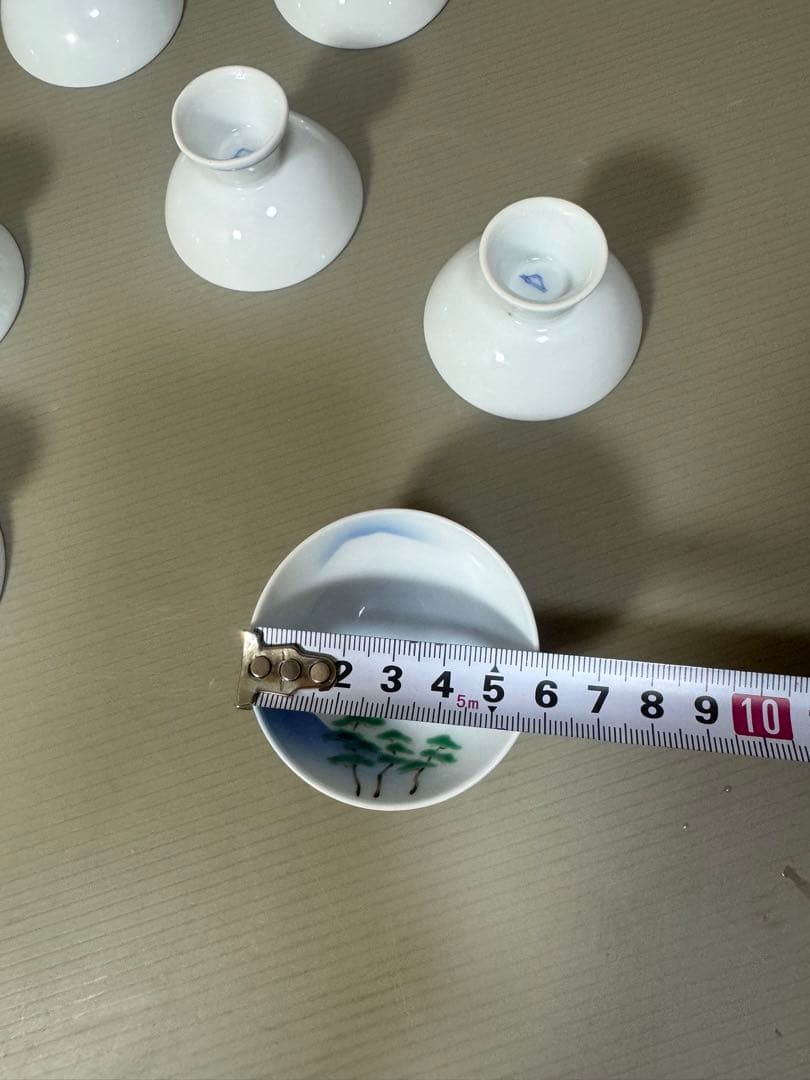 2188  深川製磁　森　猪口　11客　未使用