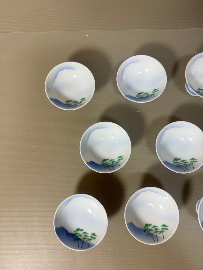 2188  深川製磁　森　猪口　11客　未使用