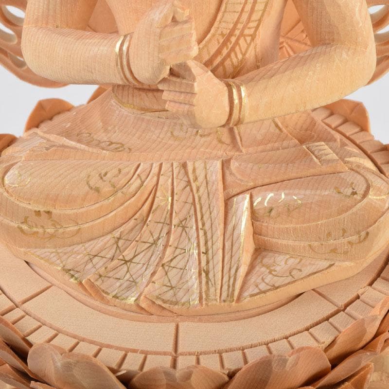 仏教美術　桧彫刻　大日如来像　仏像　華鬘台　C　8882