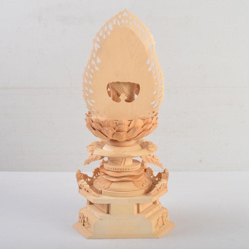 仏教美術　桧彫刻　大日如来像　仏像　華鬘台　C　8882