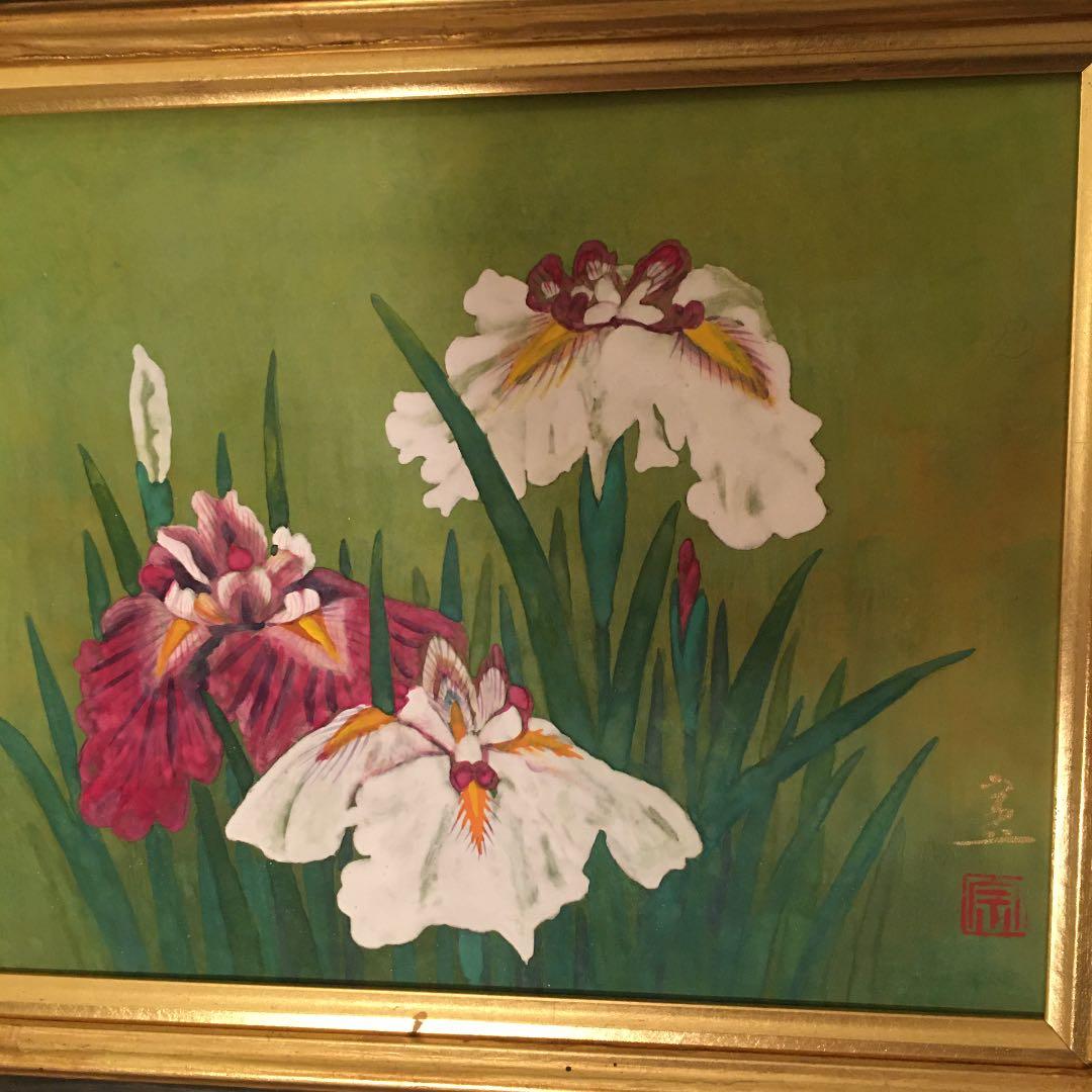 日本画肉筆画　直筆　秀峰作品