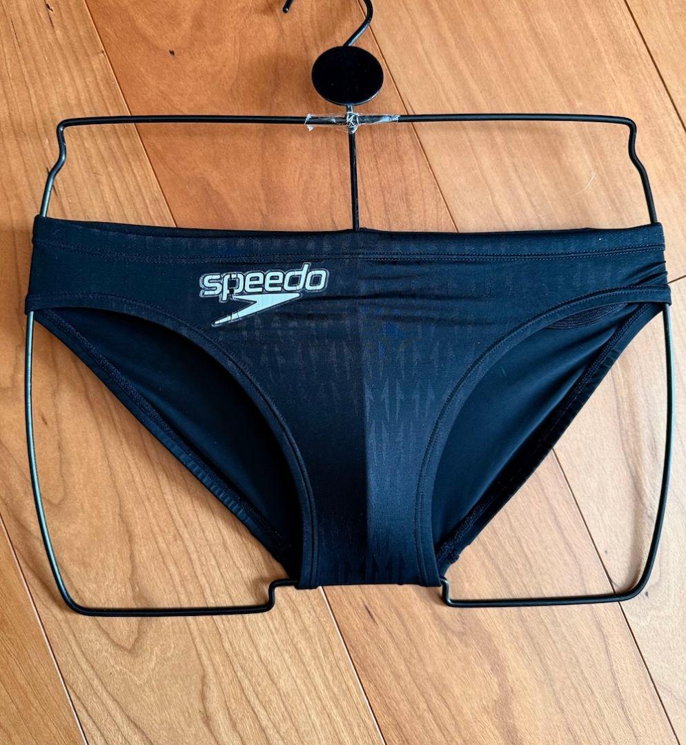 【美品】speedo　アクアブレードΣ　 ブラック　 M　光沢　ウロコ　競パン