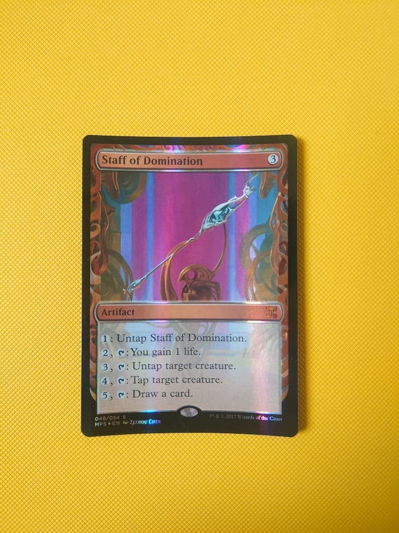 MTG　威圧の杖　MPS　foil　全面光沢　☆