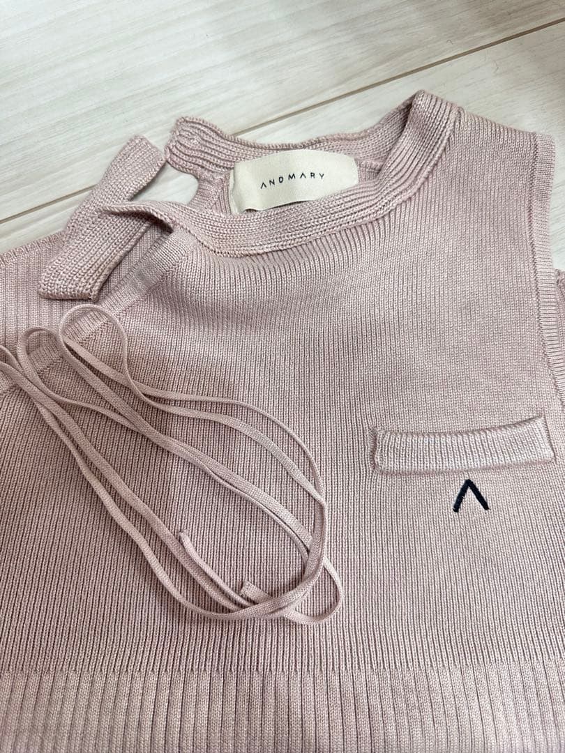 トップス andmary Angie ribbon tank