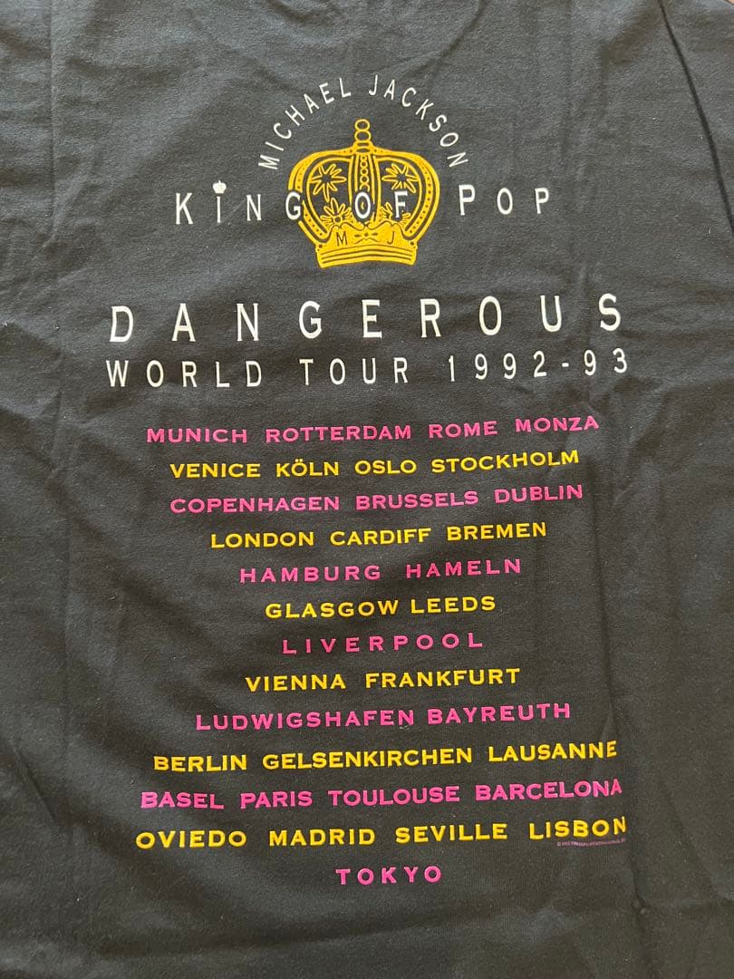 新品1992-1993 Michael JacksonデンジャラスツアーTシャツ