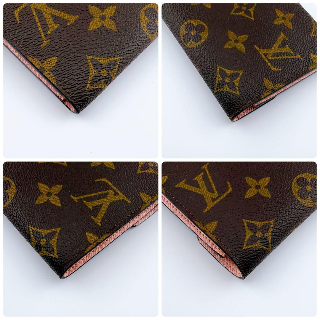 【美品】ルイヴィトン モノグラム ヴィクトリーヌ ローズバレリーヌ 三つ折り財布