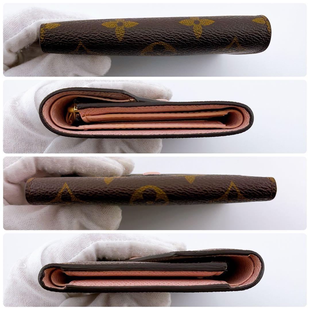 【美品】ルイヴィトン モノグラム ヴィクトリーヌ ローズバレリーヌ 三つ折り財布
