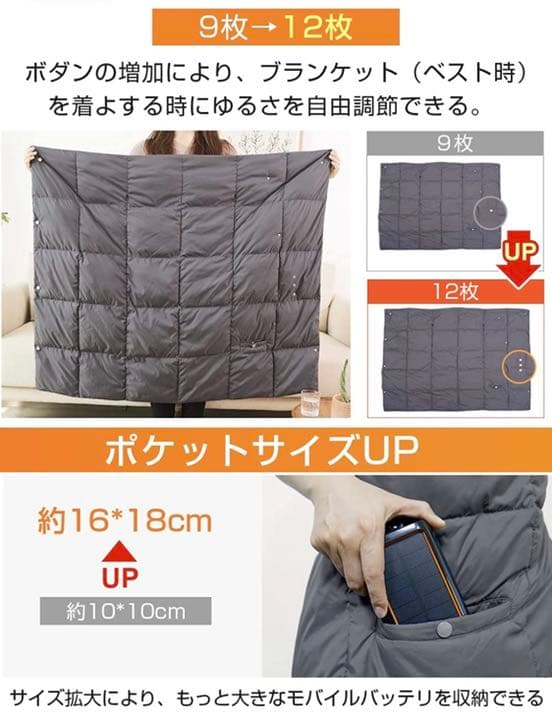 電気毛布　敷き毛布　冷房対策　かけ毛布　グレー