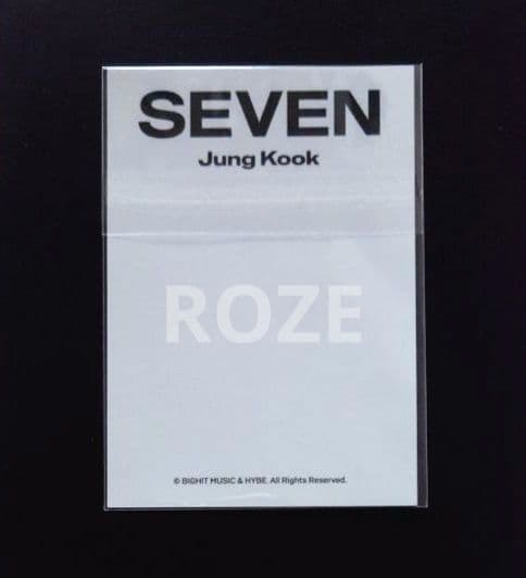 BTS ジョングク グク SEVEN シャツ 付属 トレカ フォトカード　防弾