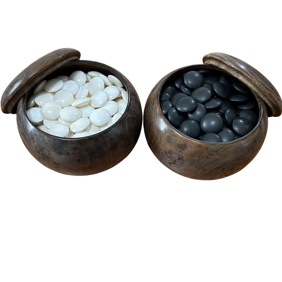 囲碁 碁石 碁盤セット 蛤碁石 31号　白179 黒179