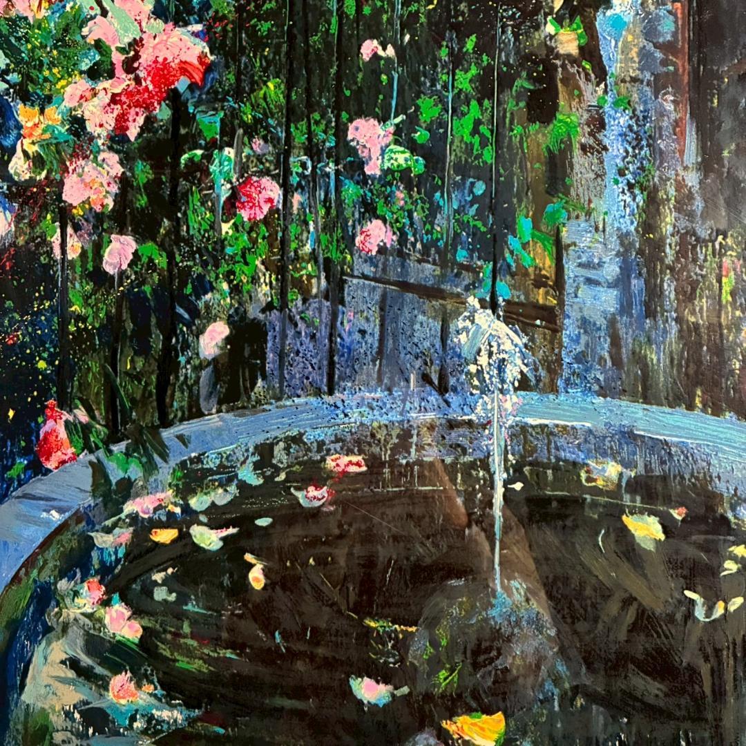 トレンツ・リャド「カサフラゴナール」シルクスクリーン 大作 遺族サイン モネの庭