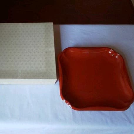 B6 茶道 干菓子盆     根来盆  ( 新品未使用品 )