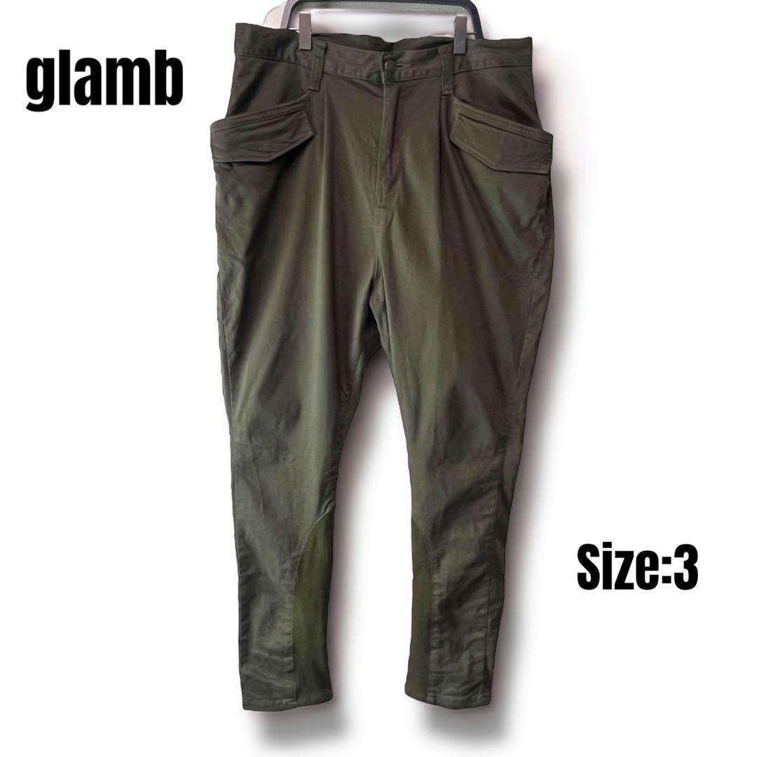 glamb シモンジョッパーズパンツ カーキ リブ切り替え サルエル