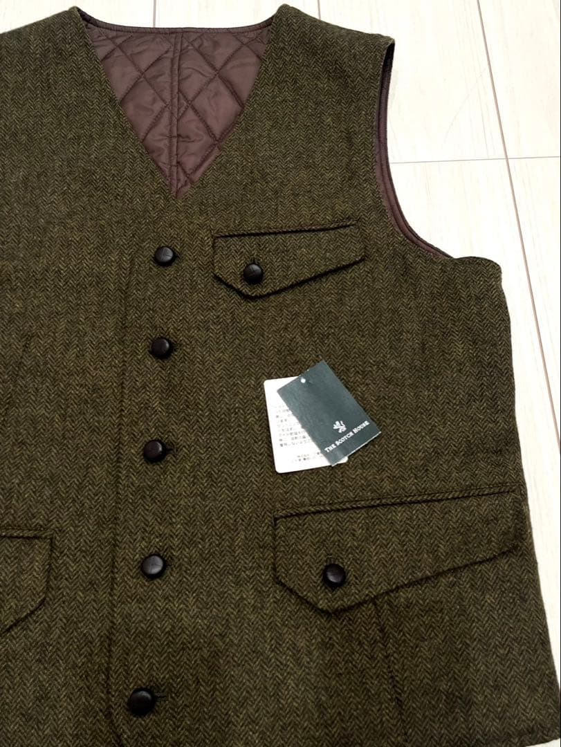 ★新品★THE SCOTCH HOUSE リバーシブル中綿ベスト メンズ L