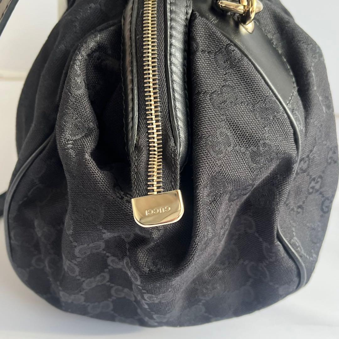 未使用保管品✨　GUCCI スーキー　ショルダーバッグ　GGキャンバス　黒