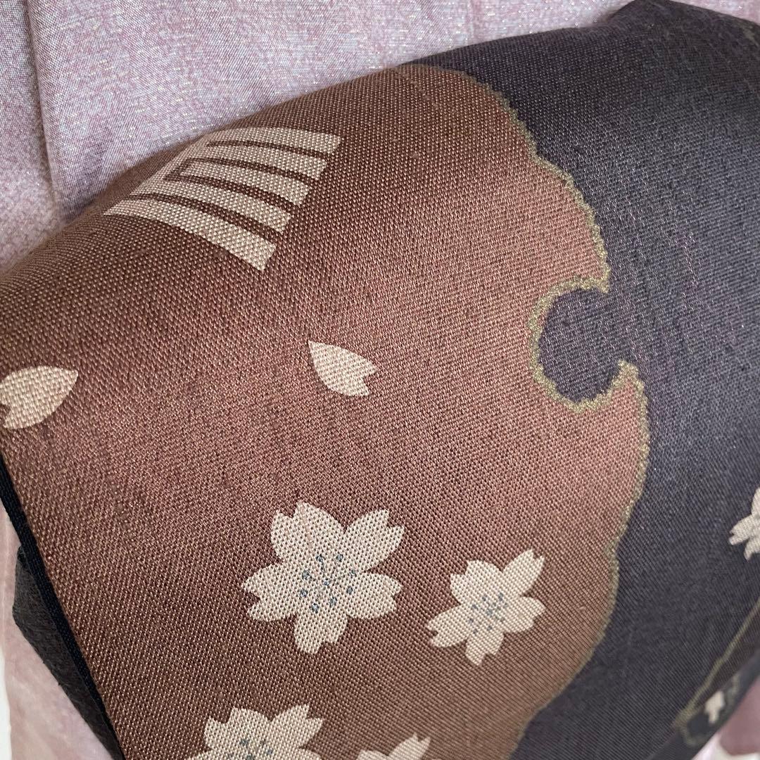 美しすぎるサフラン染め大島紬 銀通しぼかし付下げ 正絹着物