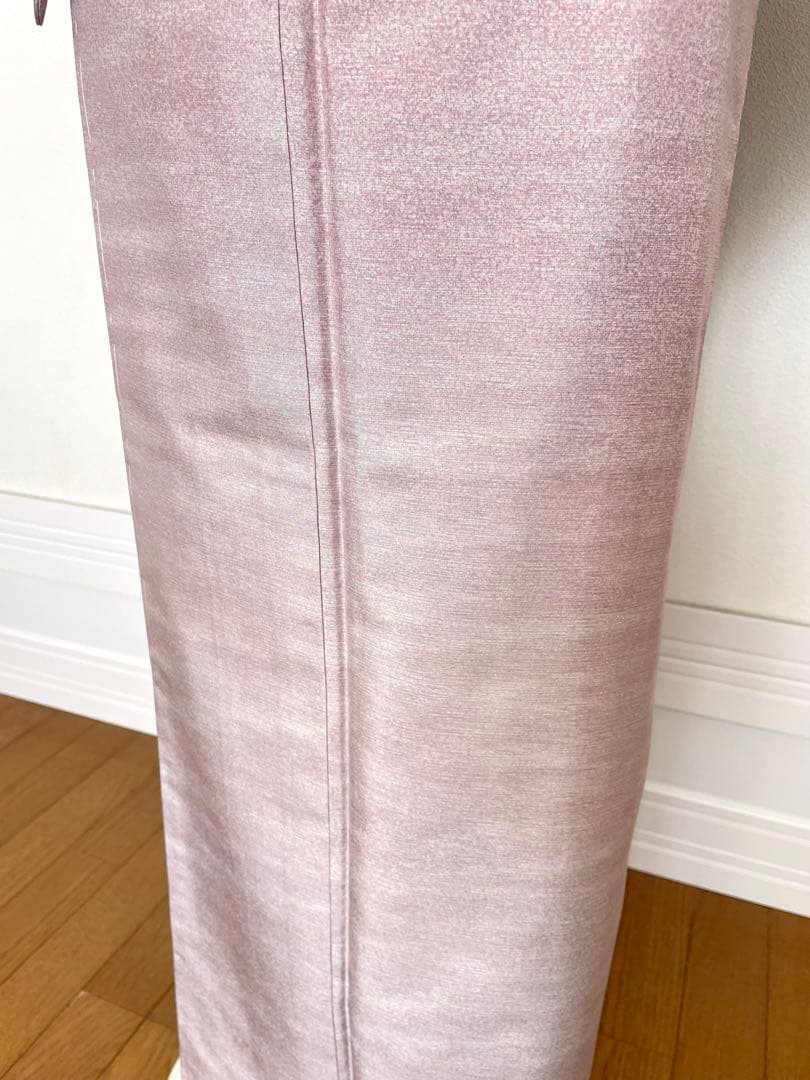 美しすぎるサフラン染め大島紬 銀通しぼかし付下げ 正絹着物