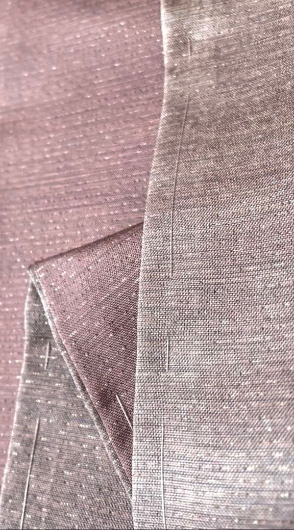 美しすぎるサフラン染め大島紬 銀通しぼかし付下げ 正絹着物