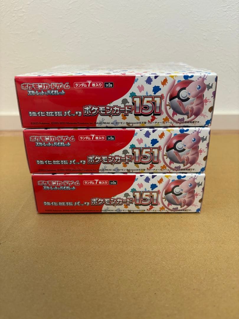 151 シュリンク付き　3BOX ポケモンカード