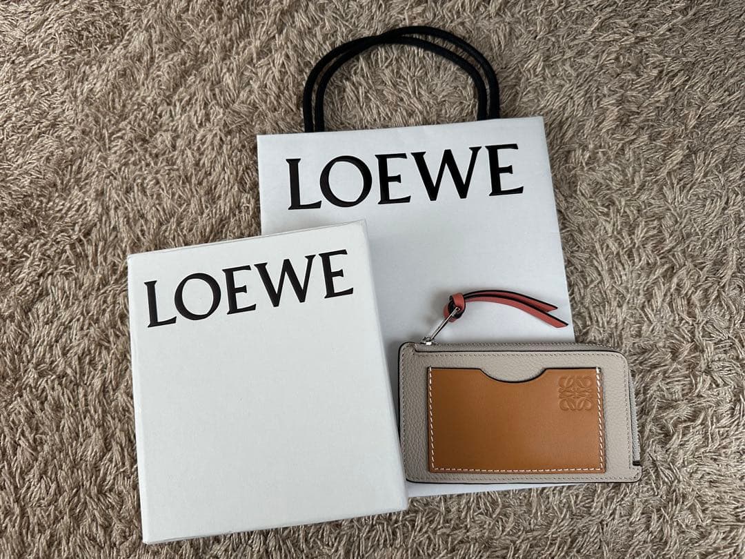 【新品未使用】LOEWE ミニ財布 グレー ブラウン