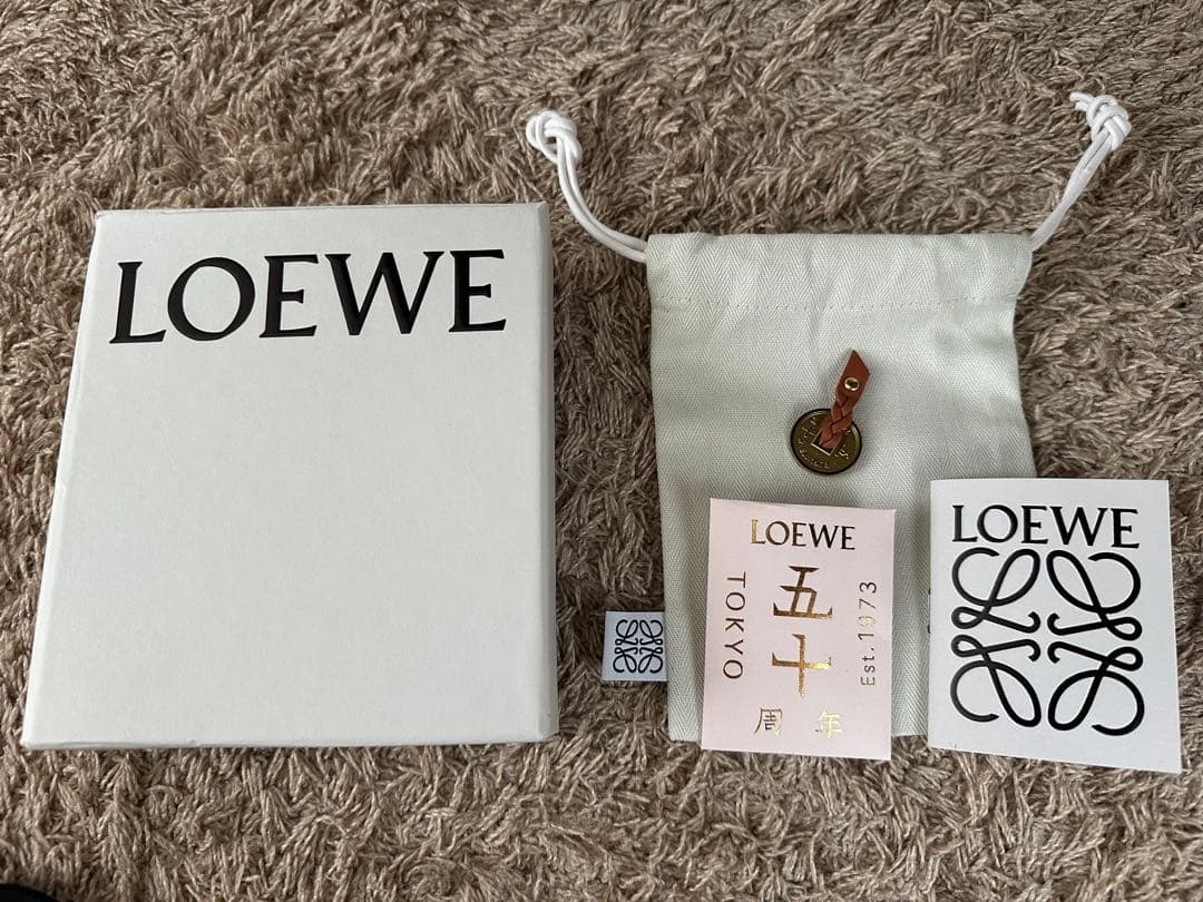 【新品未使用】LOEWE ミニ財布 グレー ブラウン