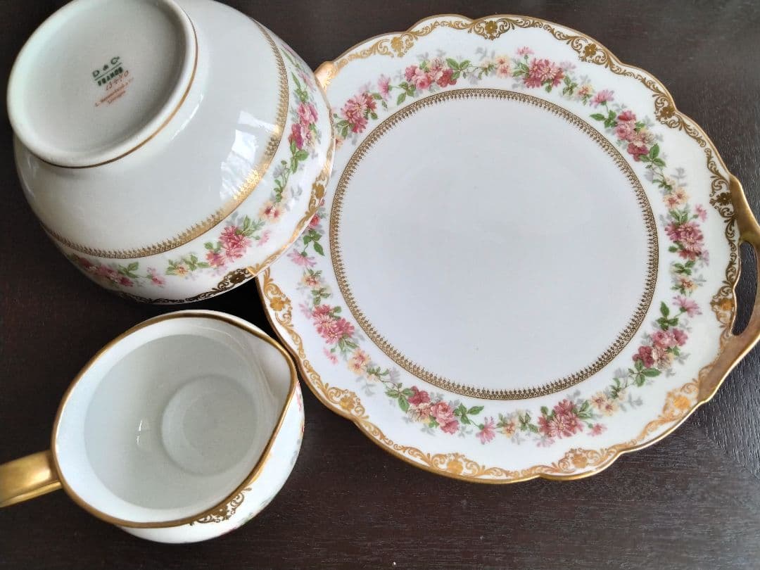 大幅値下げしました。、オ−ルドリモージュ三点セット、フランス