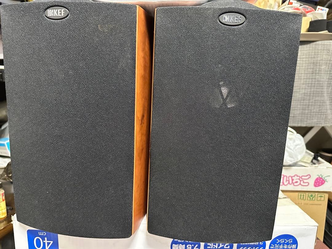 KEF スピーカー 木製キャビネット 40cm