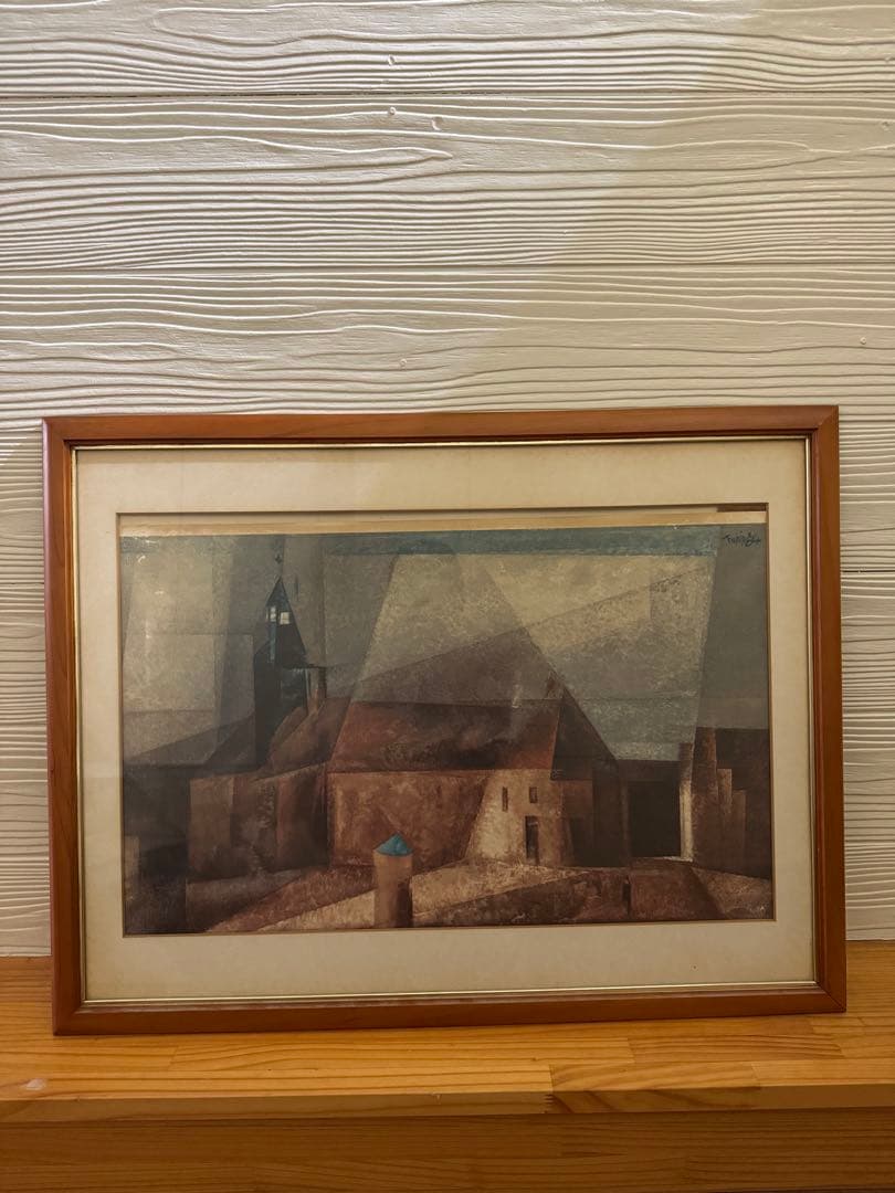 Feininger風 建築画 複製画 額装 モダンアート インテリア